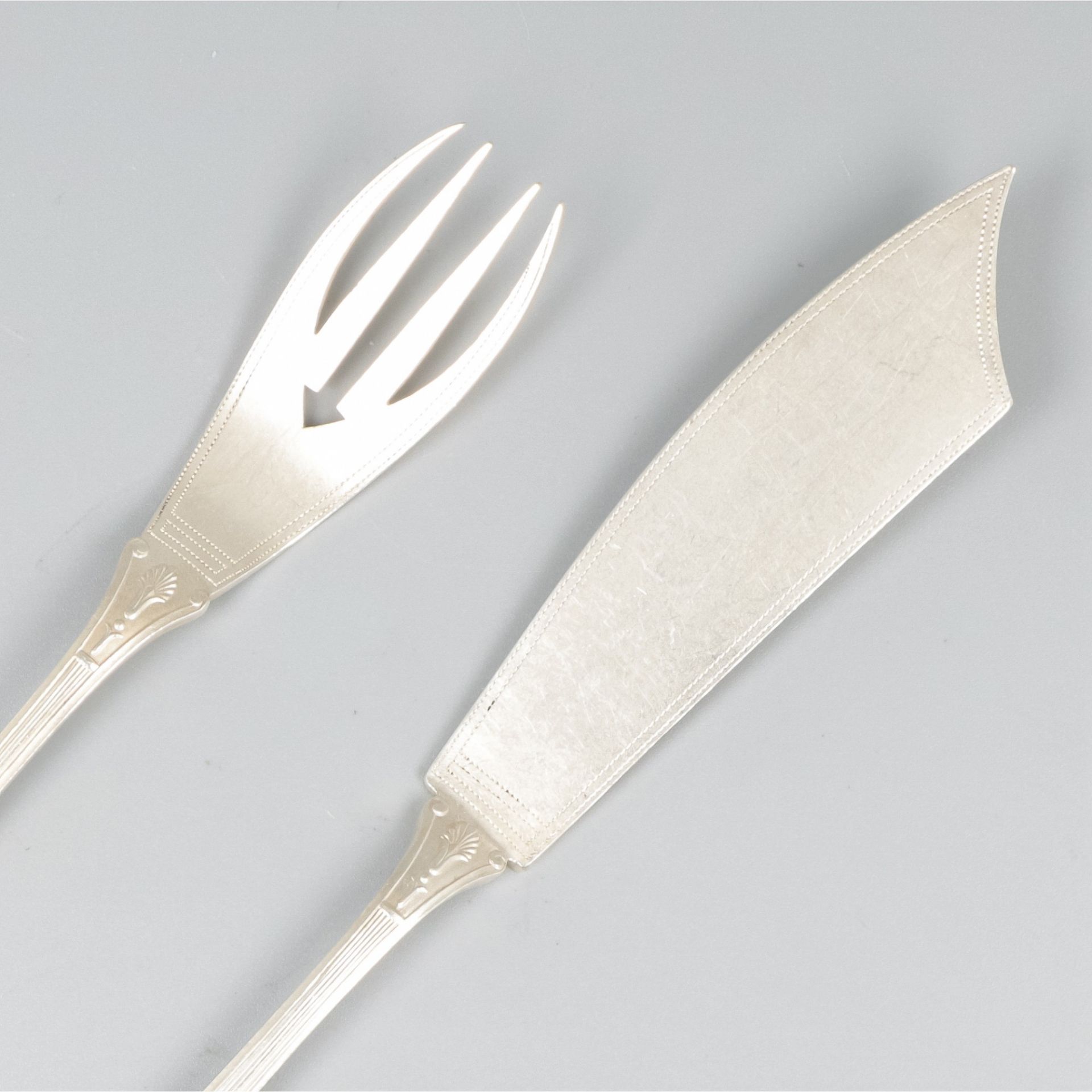 12-piece fish cutlery, silver. - Image 4 of 6