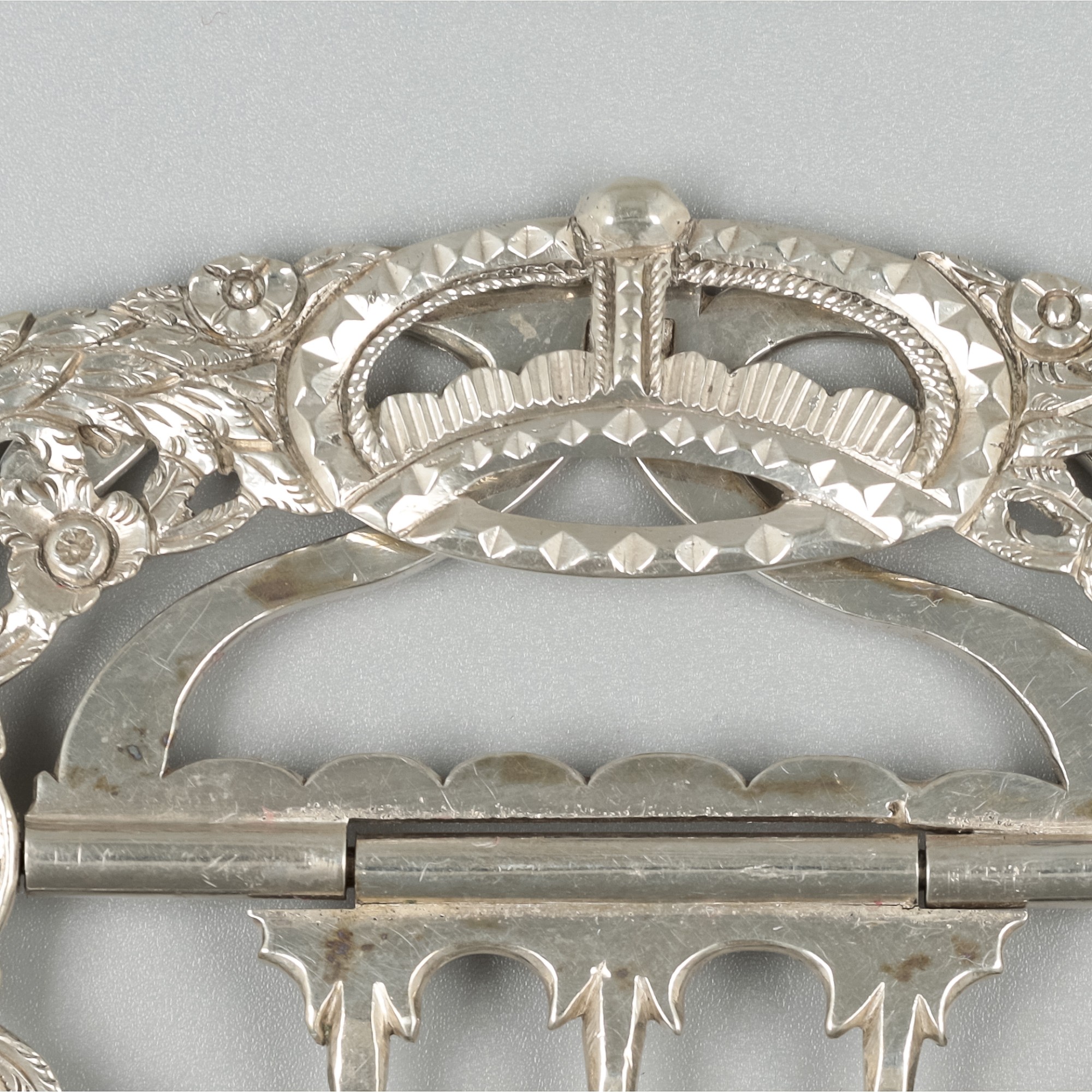 Louis XVI silver buckle, Jan Luiting, Haarlem 1790. - Image 5 of 9