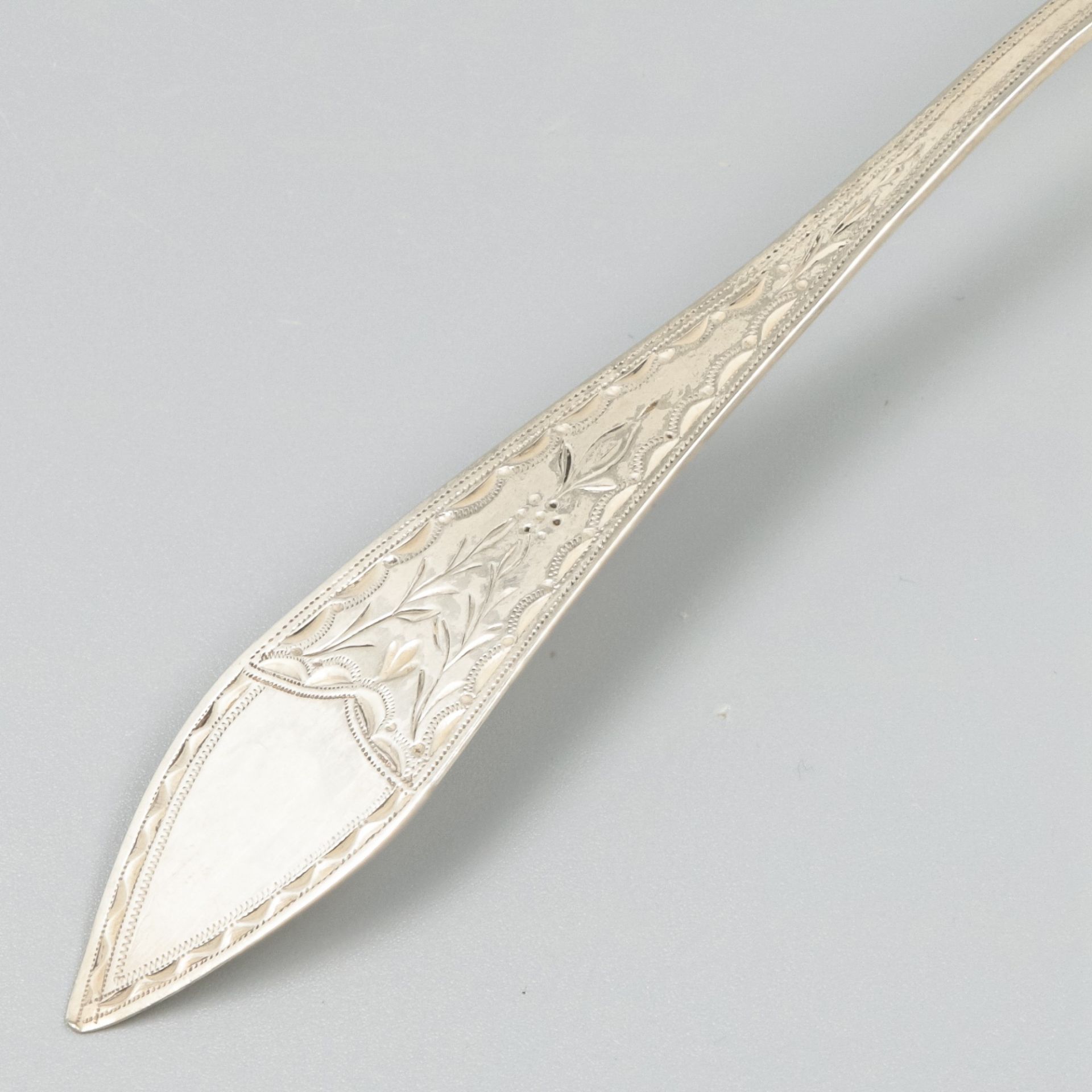 Silver sifter spoon, Johannes Anthony Timmermans, Amsterdam 1807-09. - Image 5 of 6