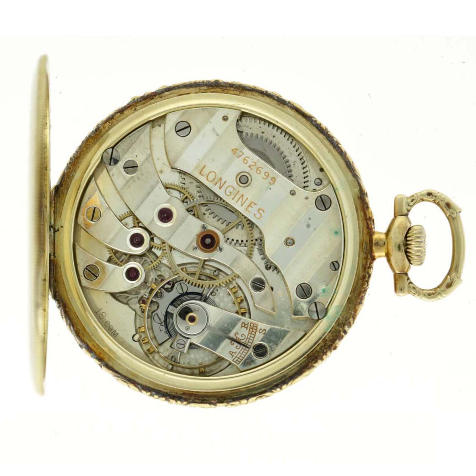 No Reserve - 14K Longines Vintage 14K. yellow gold pocket watch 4762699 - Men's pocket watch. - Image 3 of 4