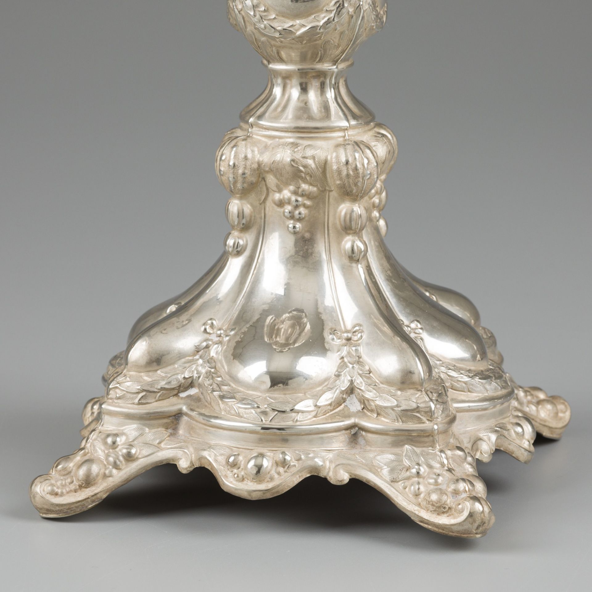 2-piece set of candlesticks (Kiev, ca. 1880-85), silver. - Image 3 of 6