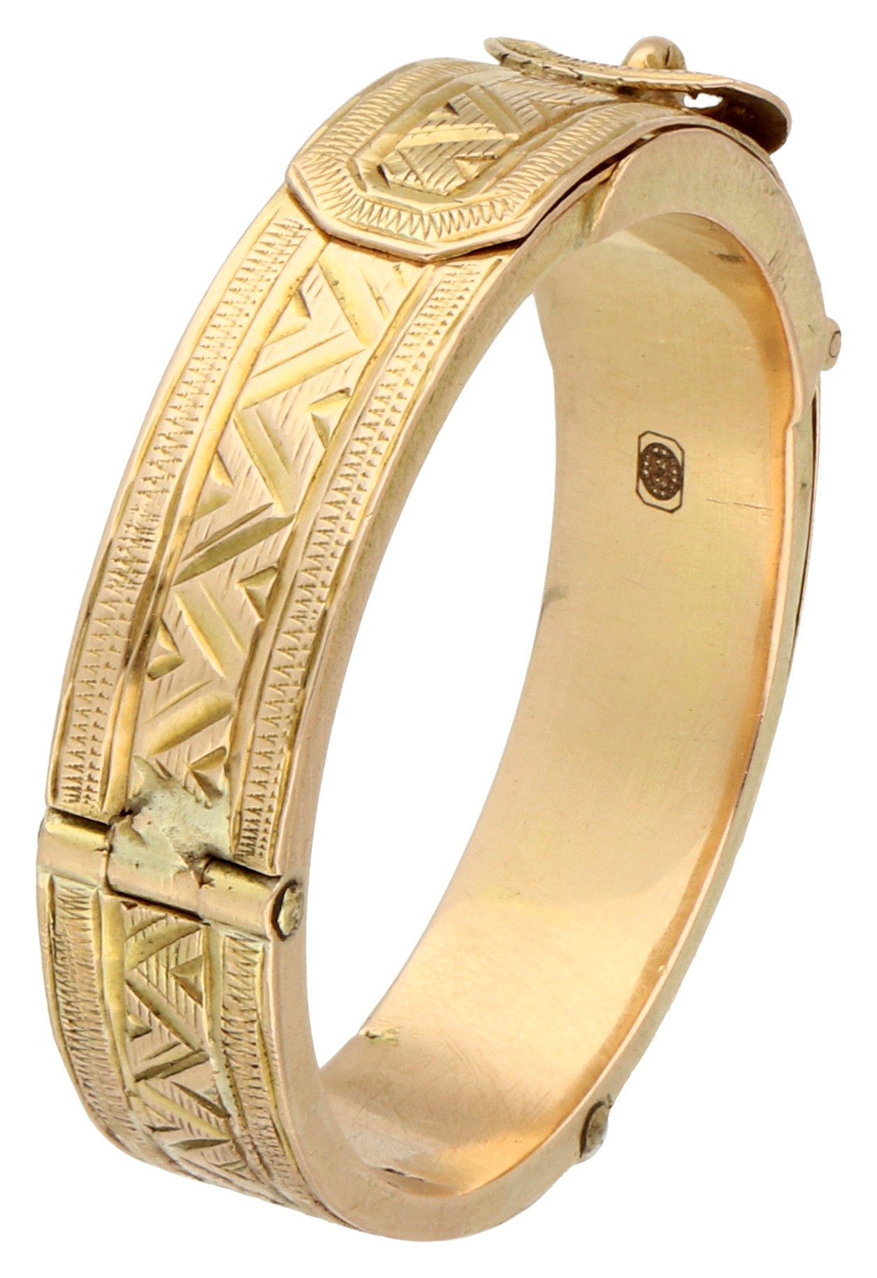 14K Yellow gold antique buckle ring. - Image 3 of 3
