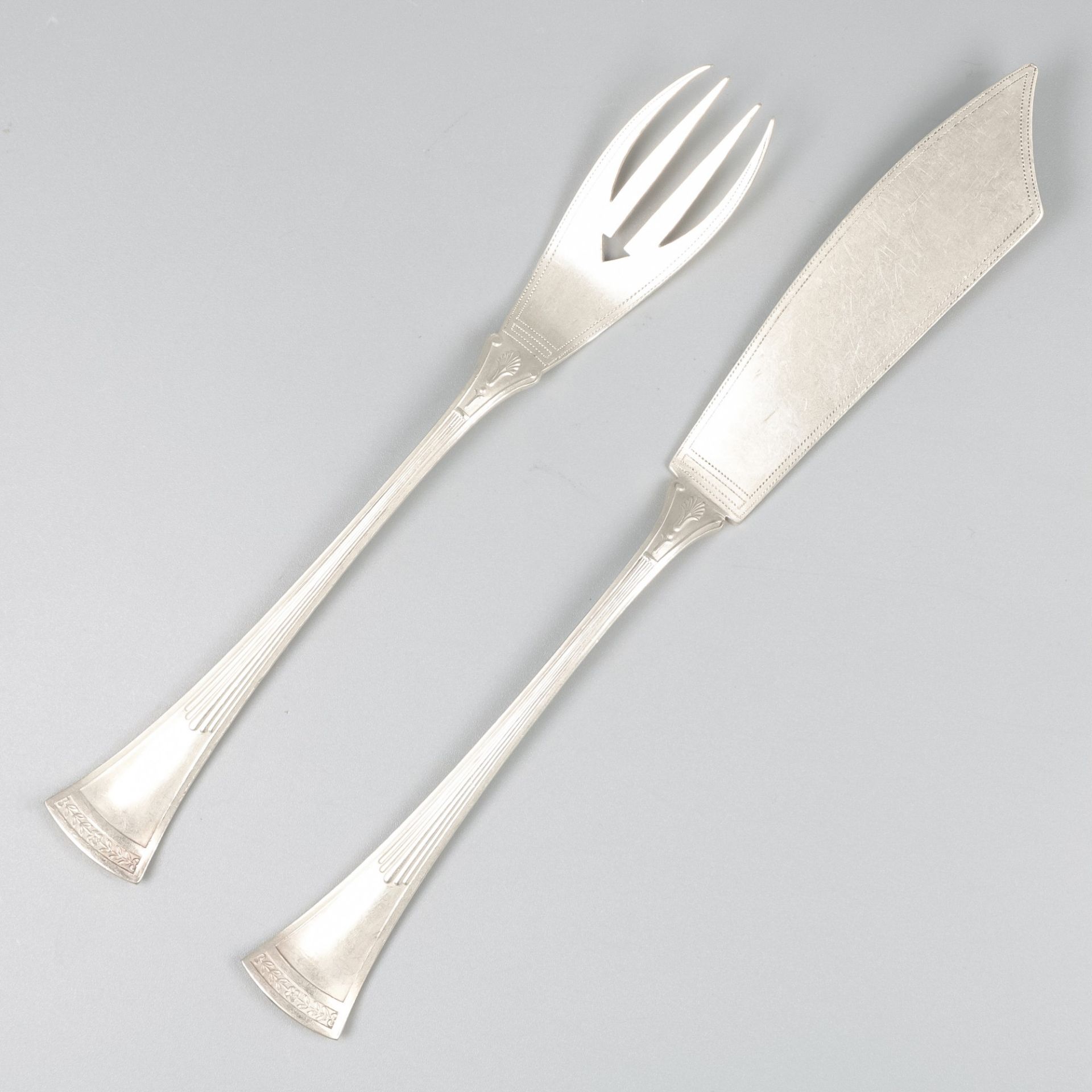 12-piece fish cutlery, silver. - Bild 2 aus 6