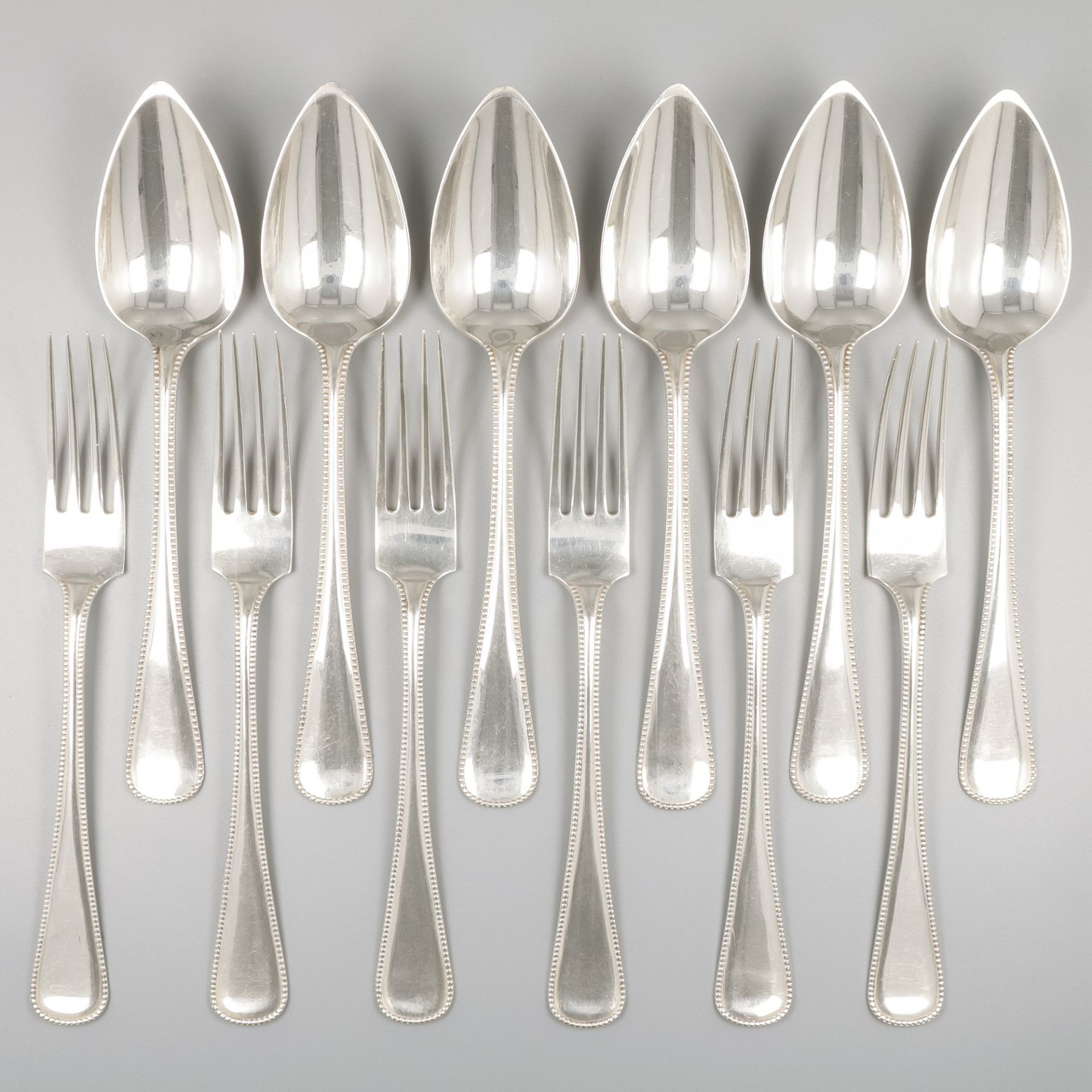 12-piece cutlery case, silver. - Image 3 of 8