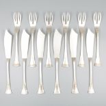 12-piece fish cutlery, silver.