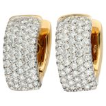 18K Yellow gold ear studs set with approx. 1.20 ct. diamond.