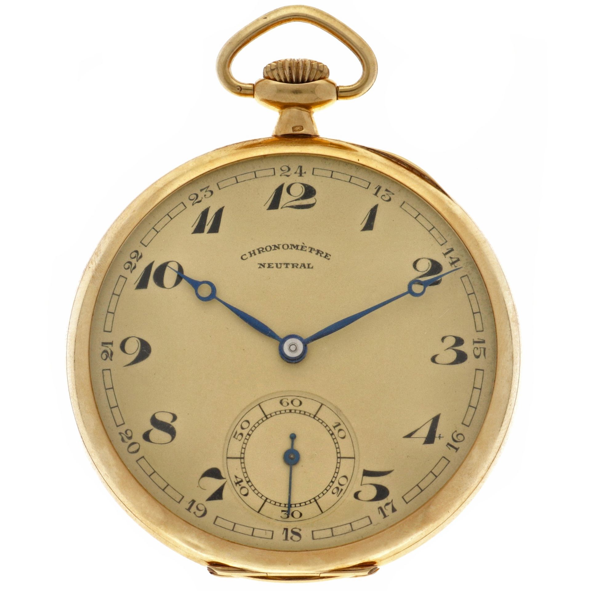 No Reserve - Chronometre Neutral 18K. 4057/8 - Men's pocket watch. 