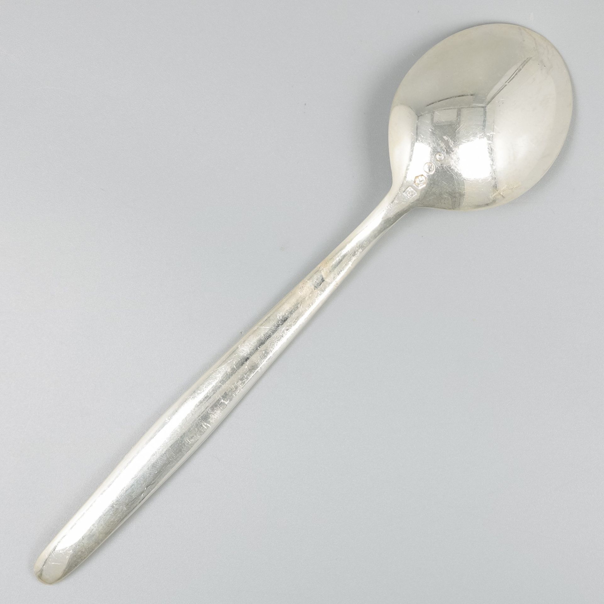 6-piece set of silver dinner spoons, model Jeunesse, design Gustav Beran. - Image 3 of 6