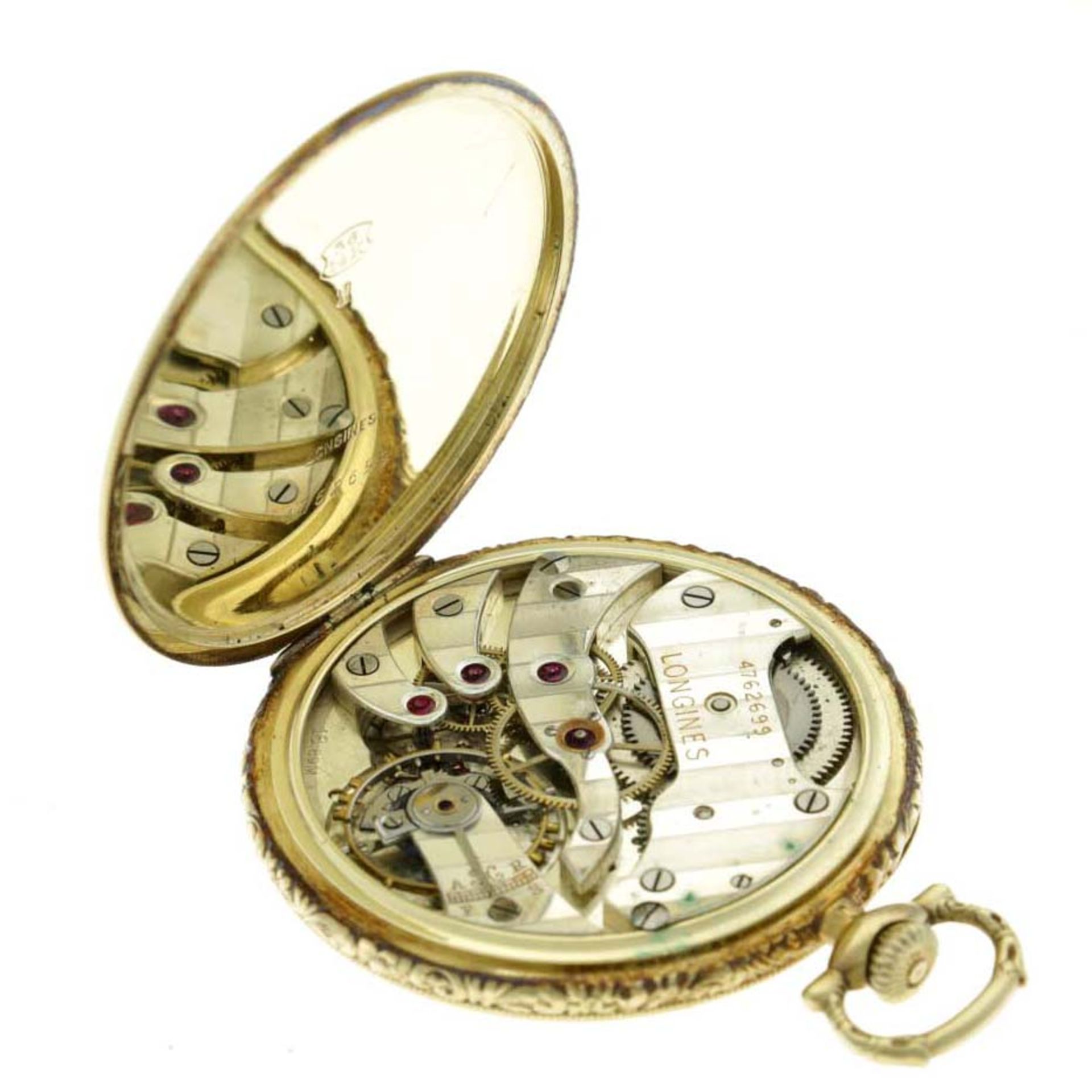 No Reserve - 14K Longines Vintage 14K. yellow gold pocket watch 4762699 - Men's pocket watch. - Image 4 of 4