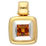 18K Yellow gold pendant set with approx. 1.28 ct. citrine.