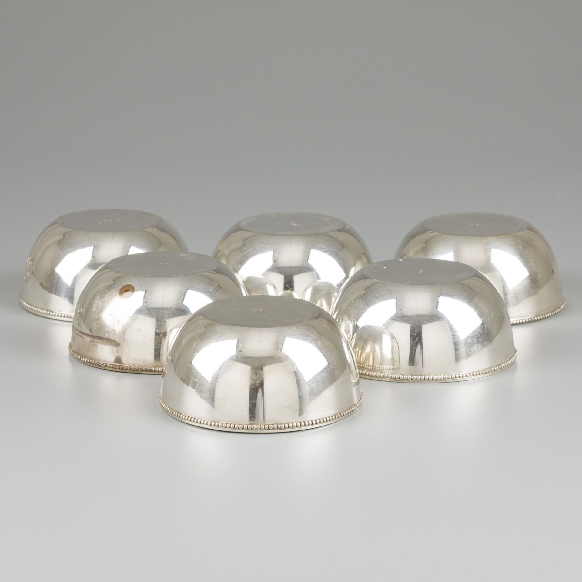 6-piece set of finger bowls silver. - Image 3 of 6