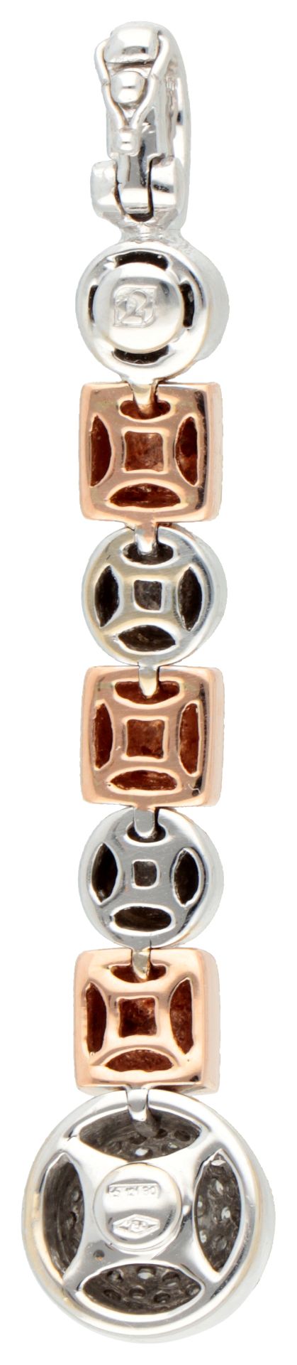 18K Bicolour gold pendant with diamonds. - Image 2 of 4