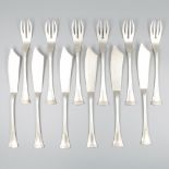 12-piece fish cutlery, silver.