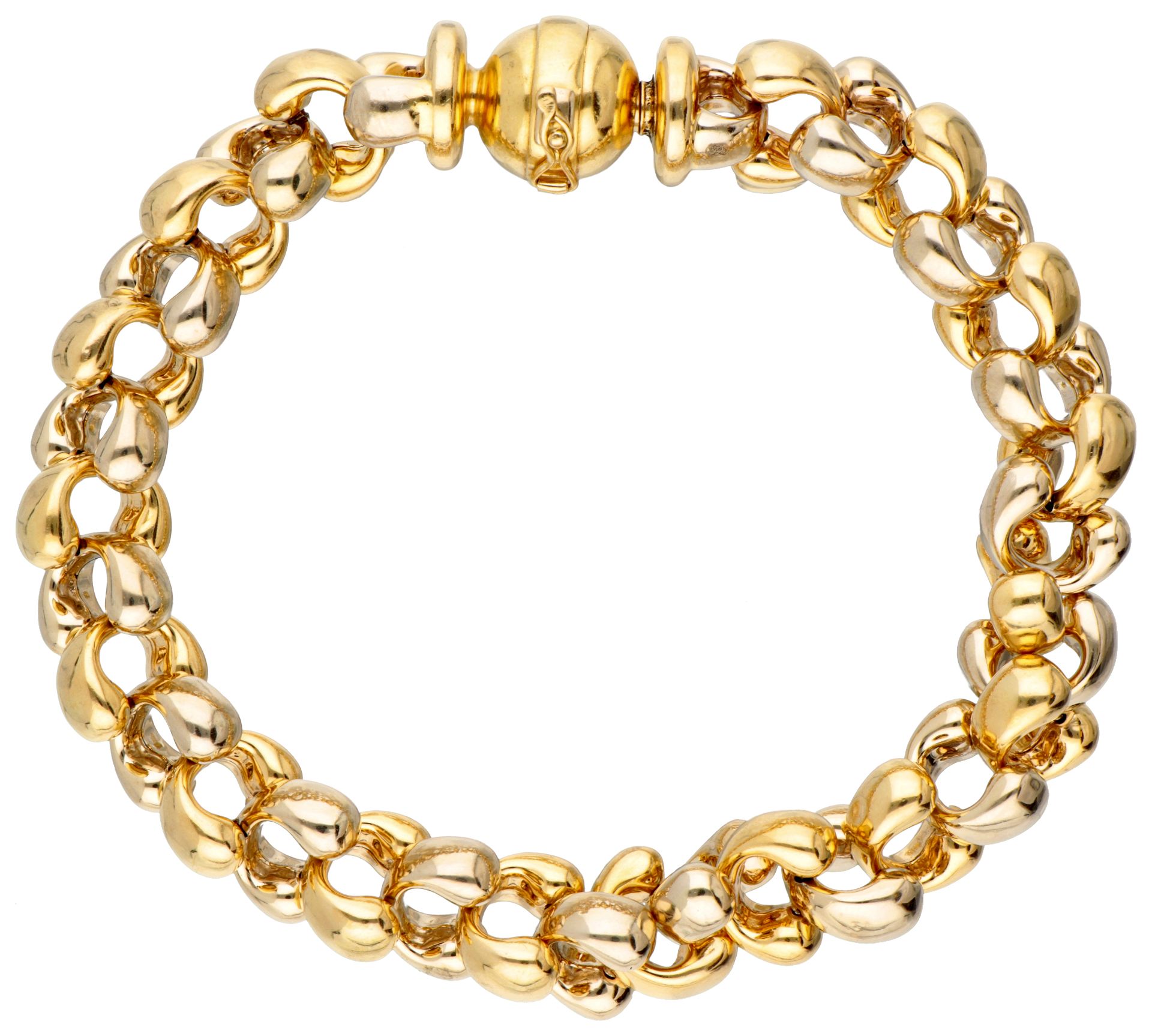 Cadaro 18K bicolour gold link bracelet.
