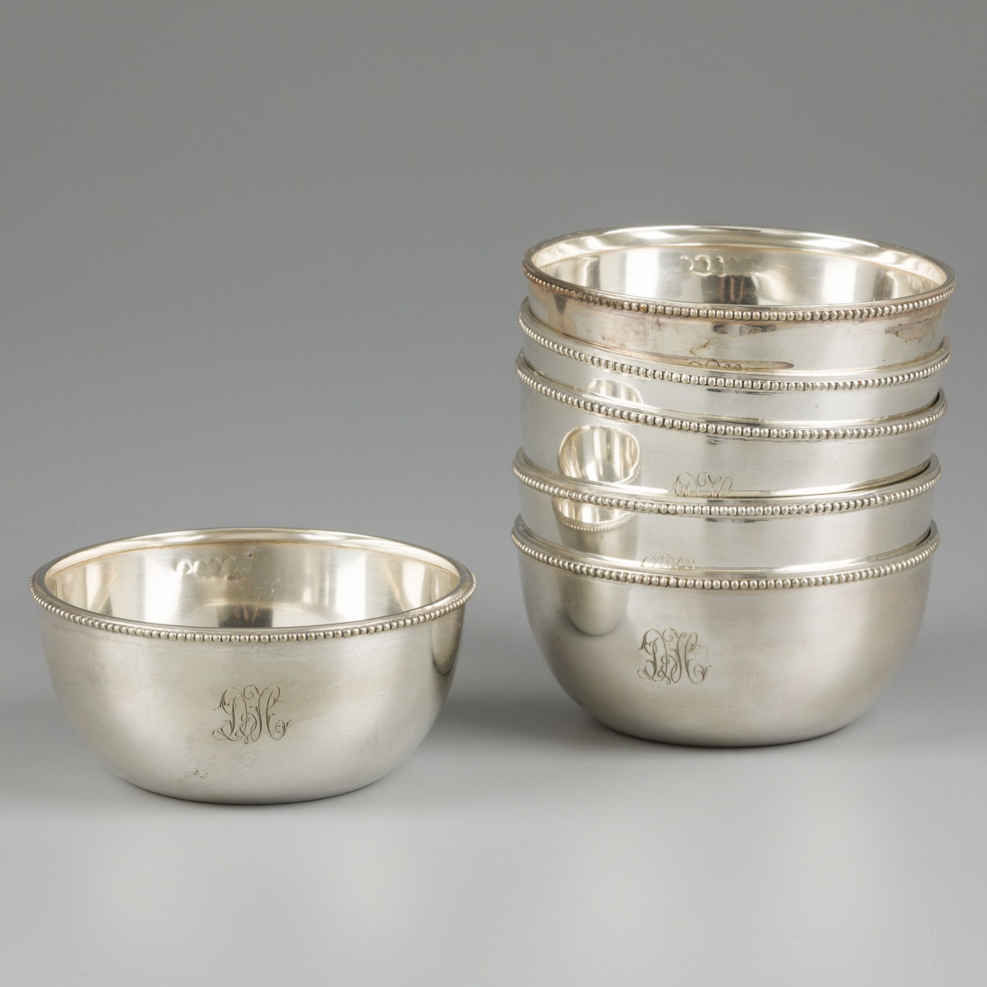 6-piece set of finger bowls silver. - Bild 2 aus 6