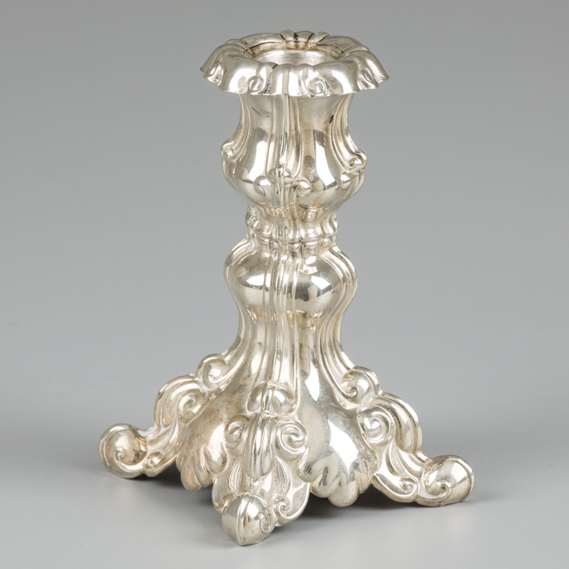 2-piece set of silver candlesticks. - Image 3 of 5