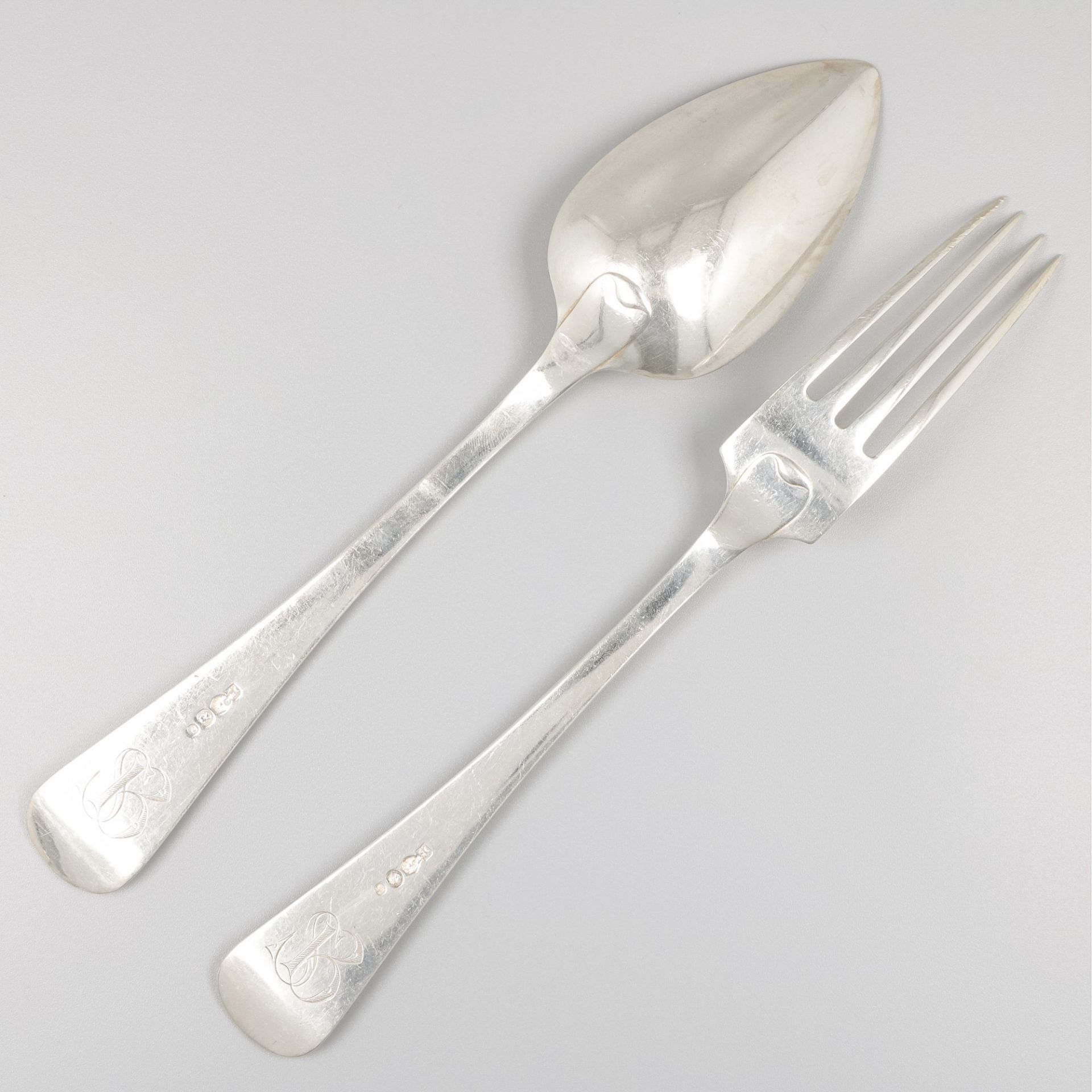 12-piece cutlery case, silver. - Image 7 of 8