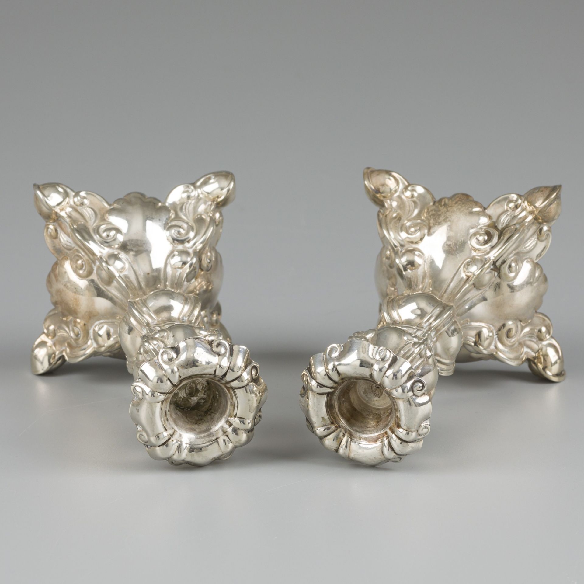 2-piece set of silver candlesticks. - Image 2 of 5