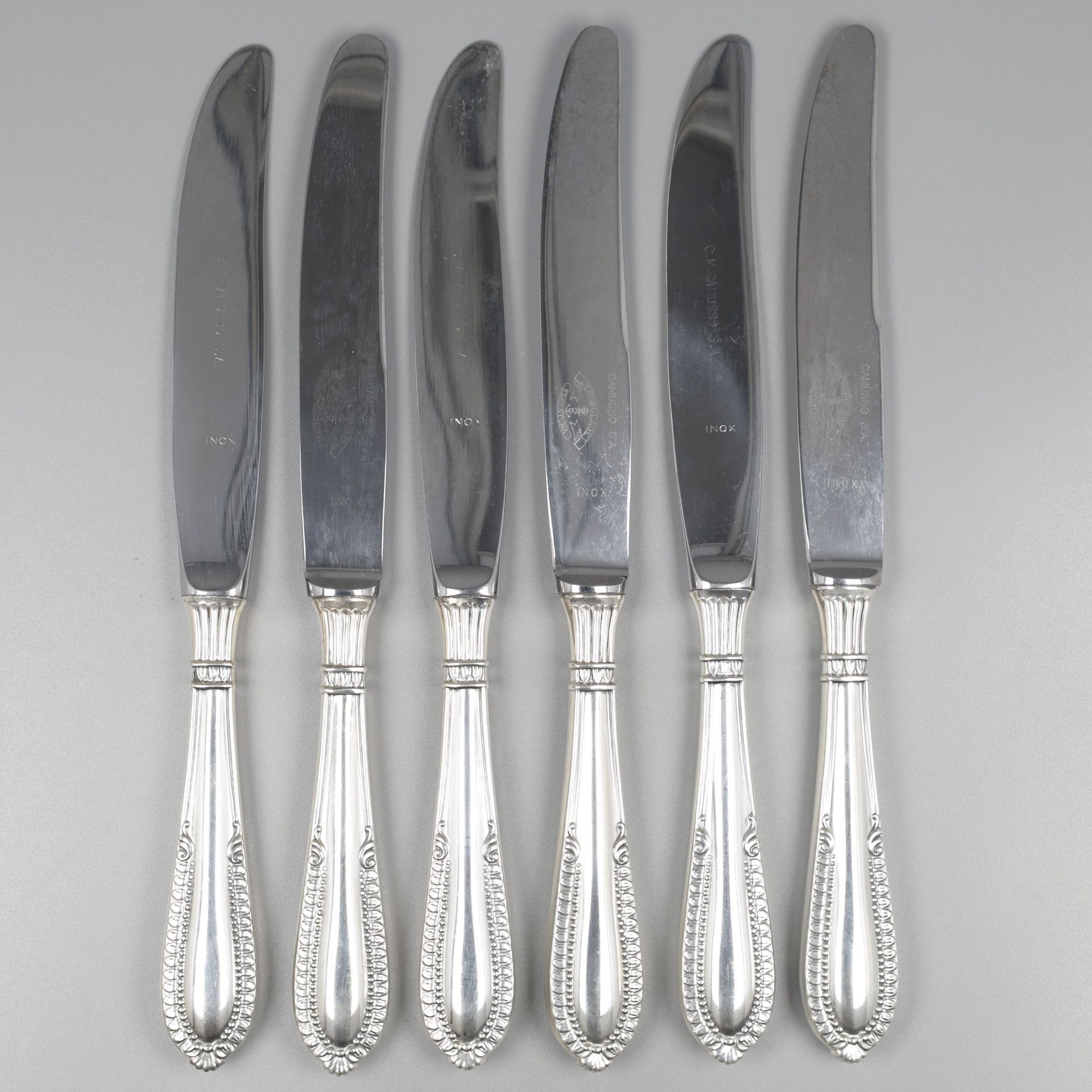 No reserve - 6-piece set of knives, model Grand Paris, silver.
