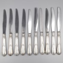 No reserve - 10-piece set of knives silver.