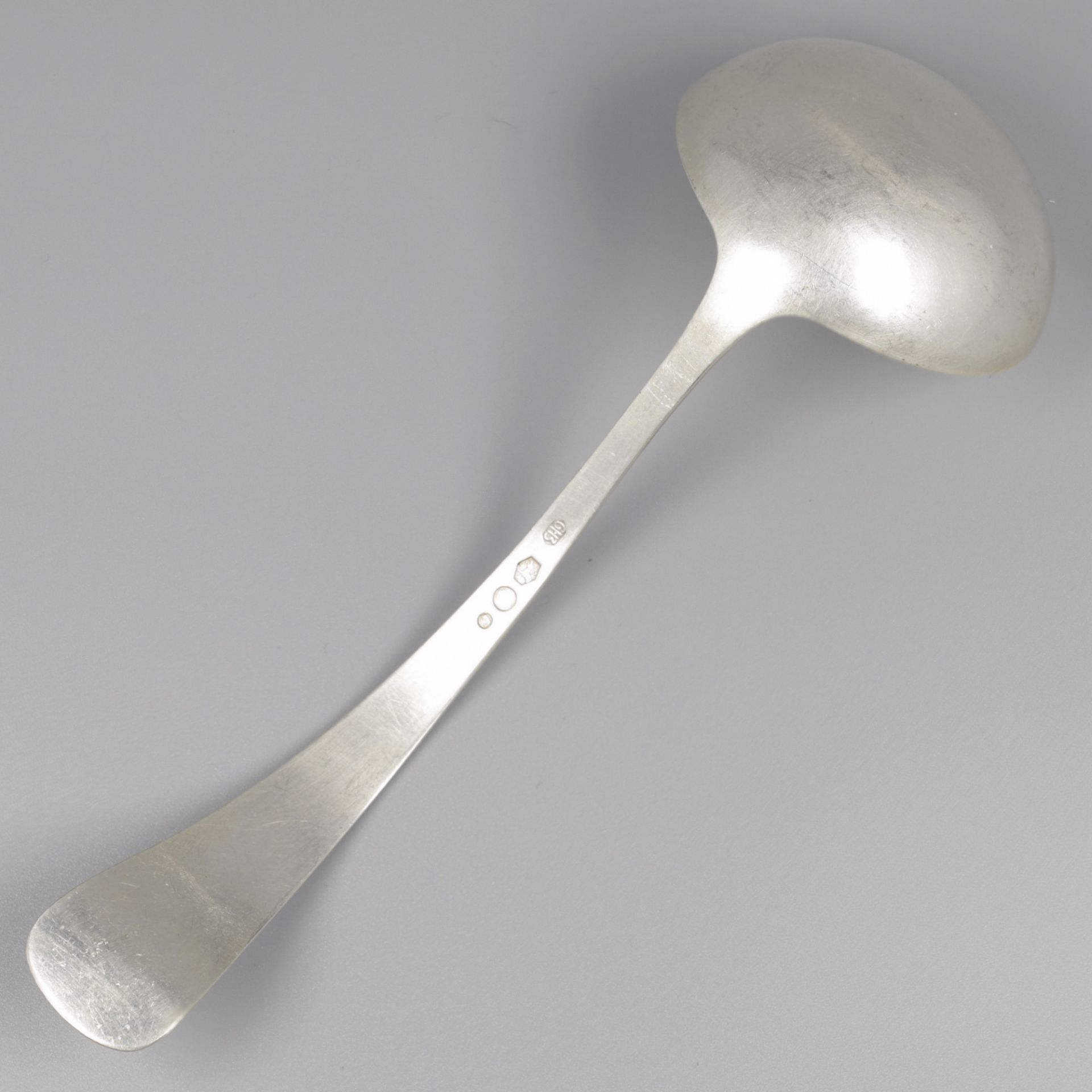 No reserve - Sauce serving spoon "Haags Lofje" silver. - Bild 2 aus 5