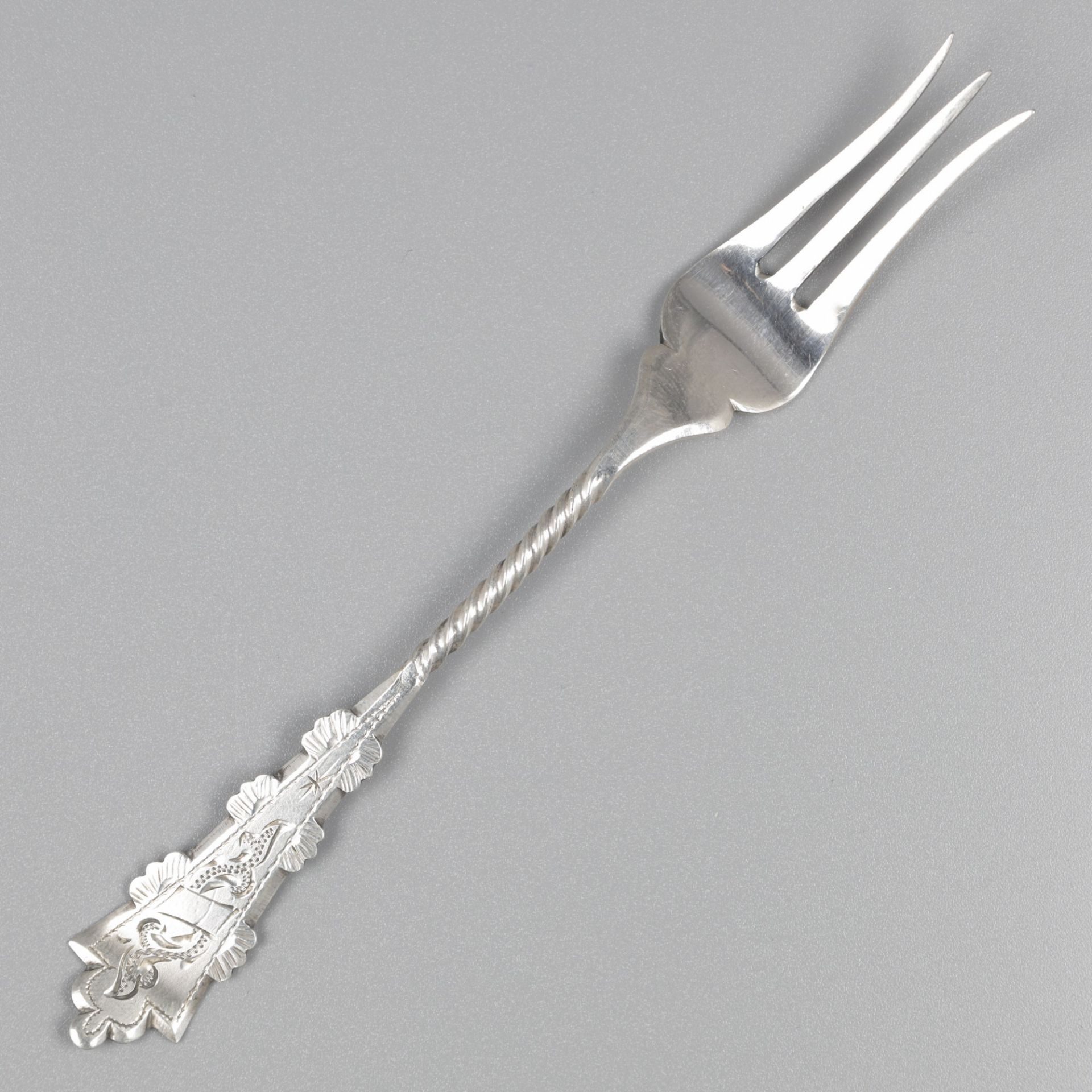 No reserve - 4-piece lot of pickle forks (2 sets) silver. - Bild 2 aus 6