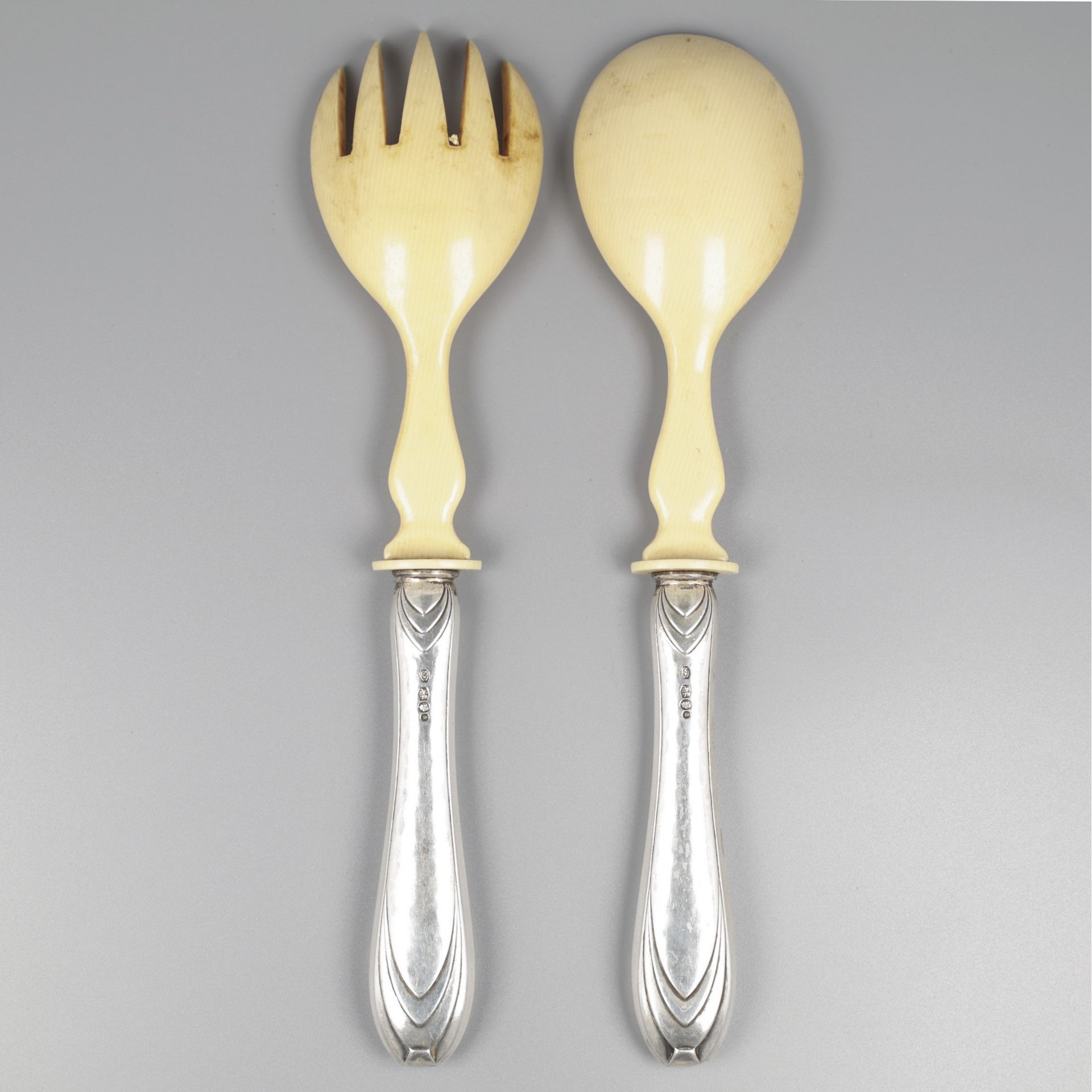 No reserve - Salad cutlery silver. - Image 2 of 5