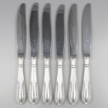 No reserve - 6-piece set of dinner knives, model Grand Paris, silver.
