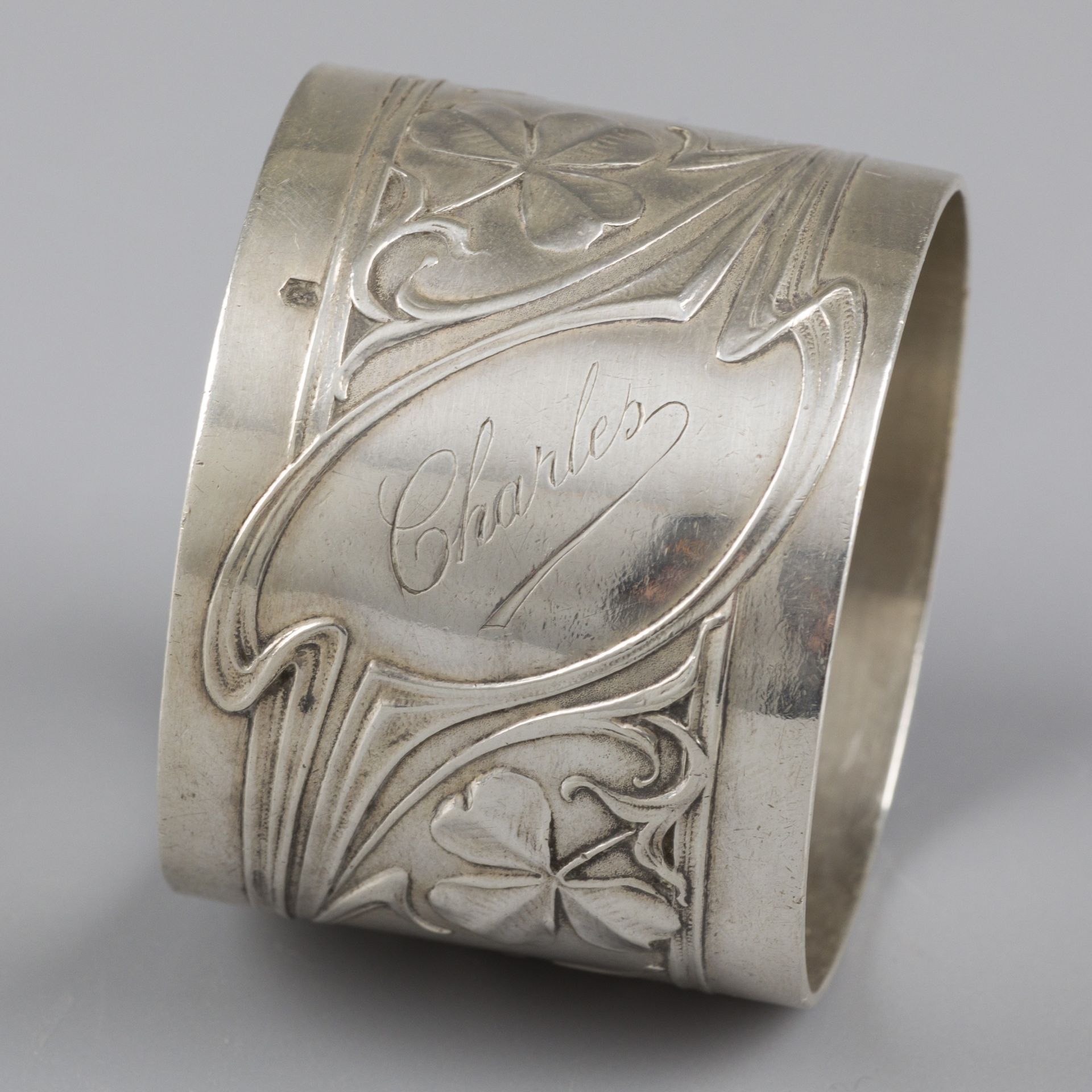 No reserve - 2-piece set of silver napkin rings. - Image 4 of 5
