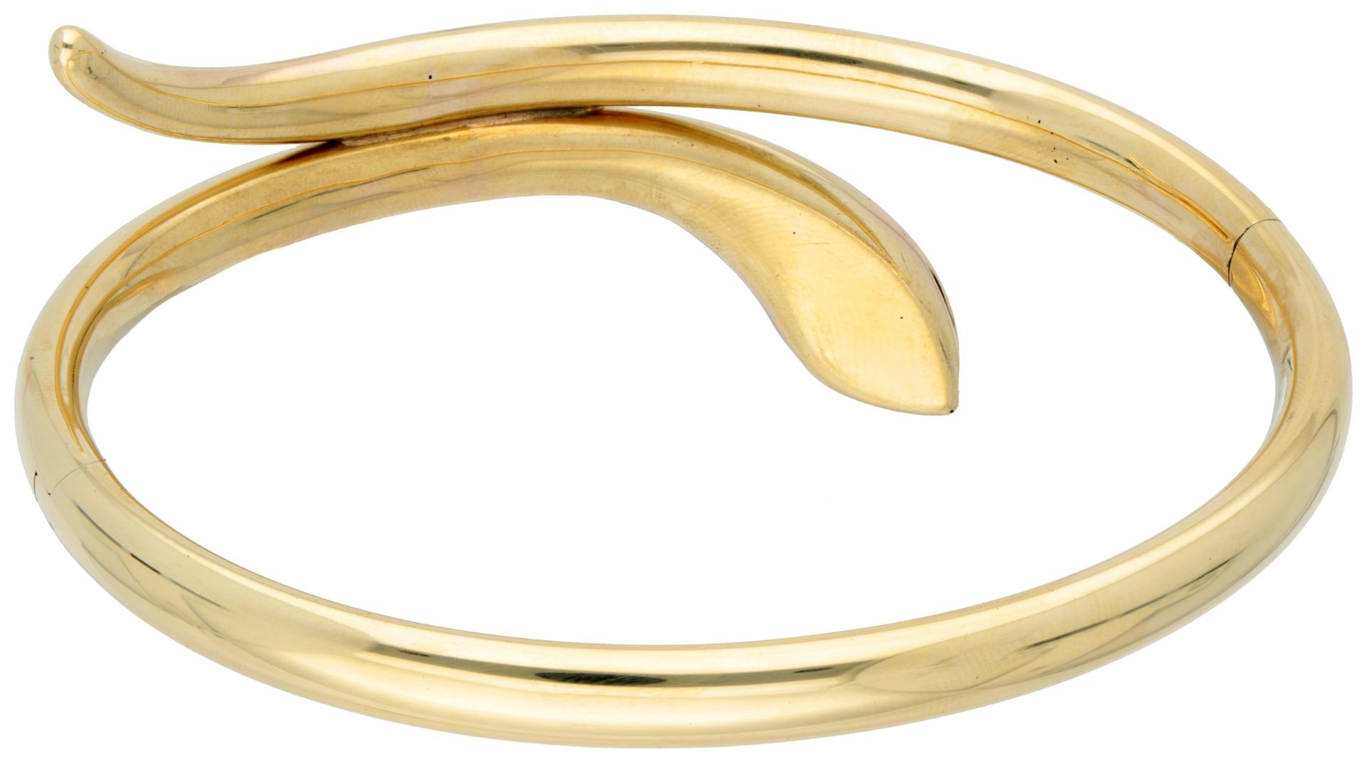 No reserve - Vintage 14K yellow gold bangle bracelet in the shape of a snake. - Image 2 of 2