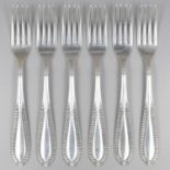 No reserve - 6-piece set of forks, model Grand Paris, silver.