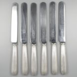 No reserve - 6-piece set of knives silver.