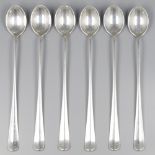 No reserve - 6-piece set of cocktail spoons, silver.