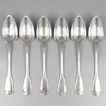 No reserve - 6-piece set breakfast spoons silver.
