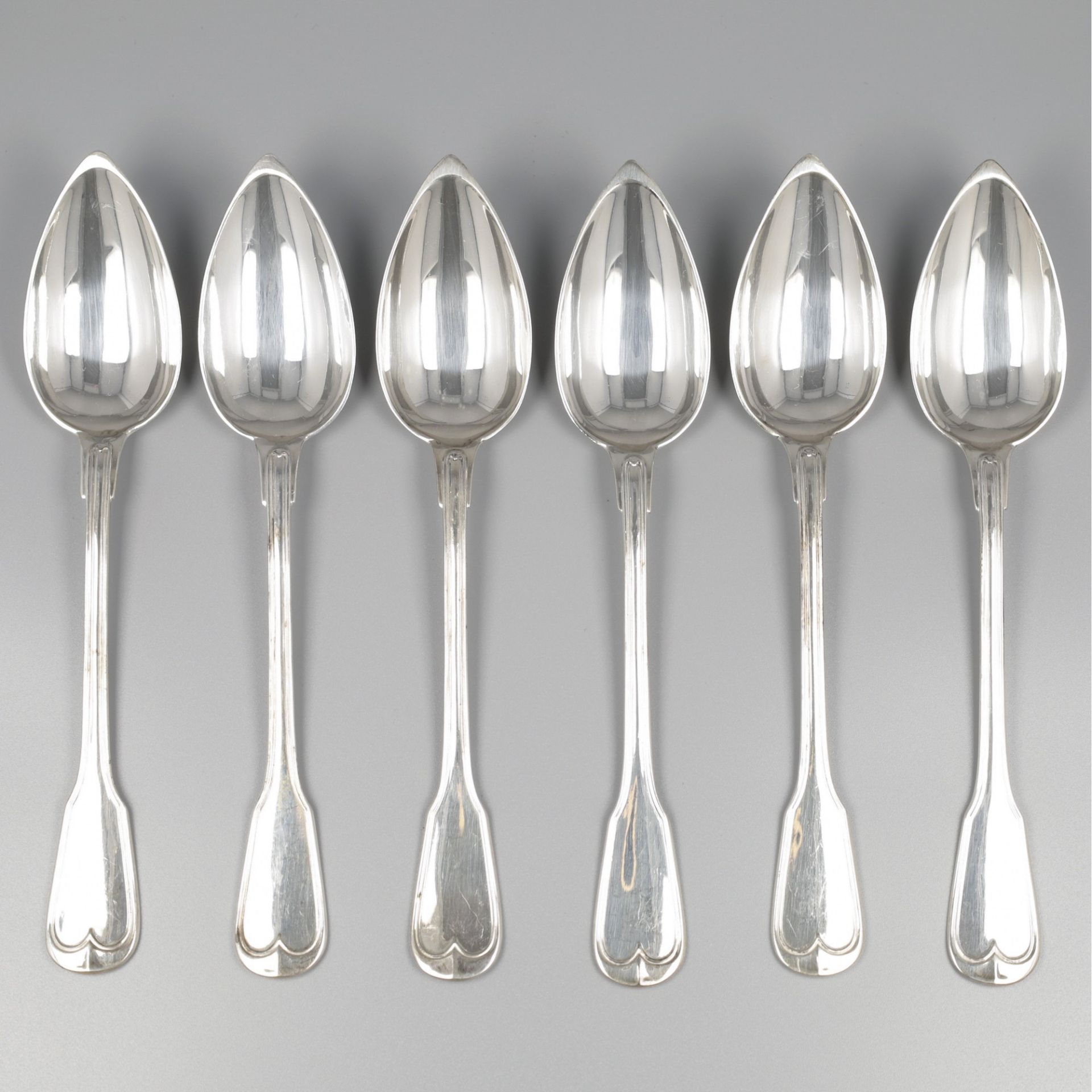 No reserve - 6-piece set breakfast spoons silver.
