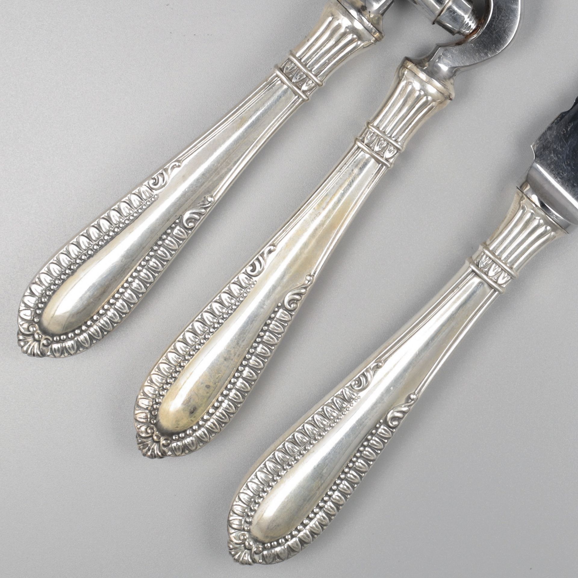 No reserve - Bread knife and game shears, model Grand Paris, silver. - Image 4 of 7