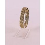 A 14 kt 585/1000 gold bracelet, weight 36.5 grams.