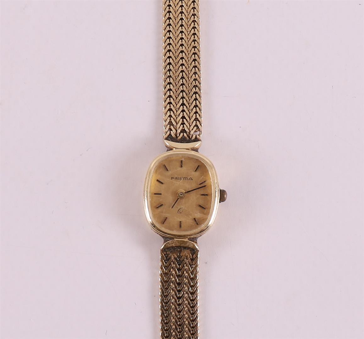 A Prisma women's wristwatch on a 14 kt 585/1000 gold strap, gross weight 18.0 grams. - Image 2 of 3