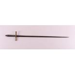 A sword with cruciform gilt metal hilt, 19th century, length 71 cm.