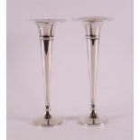 A set of second grade 835/1000 silver orchid vases. P.J. Bierenbroodspot and J.P. Van de Starre,