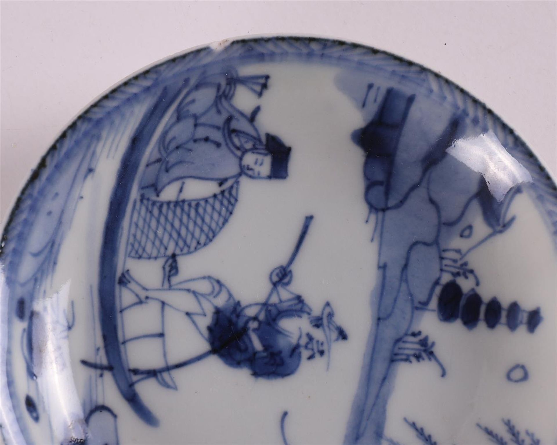 Three blue and white porcelain cups and eight saucers, China, 18th century. blue underglaze - Bild 10 aus 16