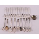 A set of twelve 2nd grade 835/1000 silver teaspoons, Kon. Utrecht Factory of Silverware C.J. Begeer,