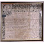 "George the Second by the grace of God" court document from the Reign of the English King George,