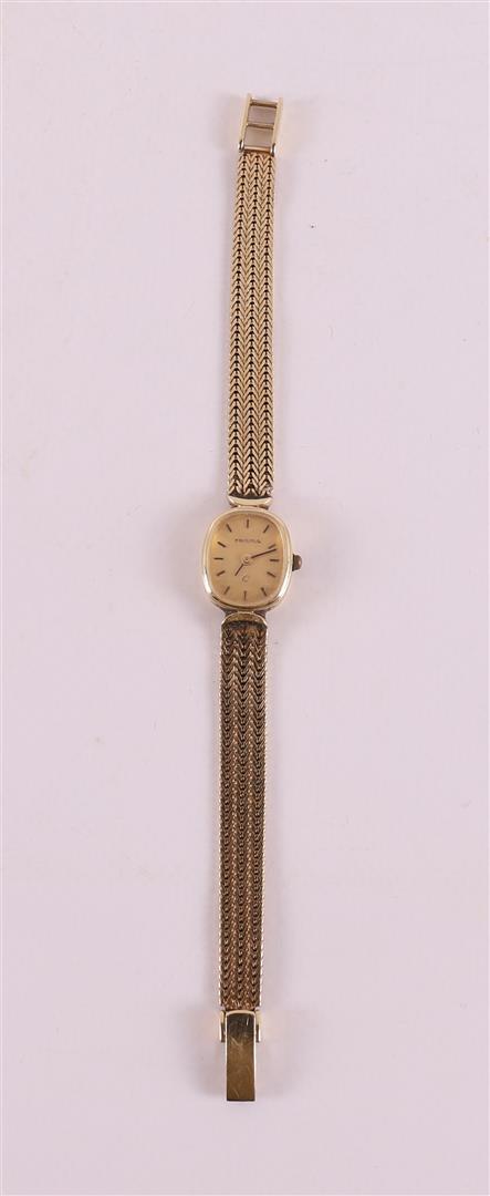 A Prisma women's wristwatch on a 14 kt 585/1000 gold strap, gross weight 18.0 grams.