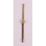A Prisma women's wristwatch on a 14 kt 585/1000 gold strap, gross weight 18.0 grams.