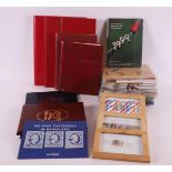 A lot of various stamp albums and annual sets.