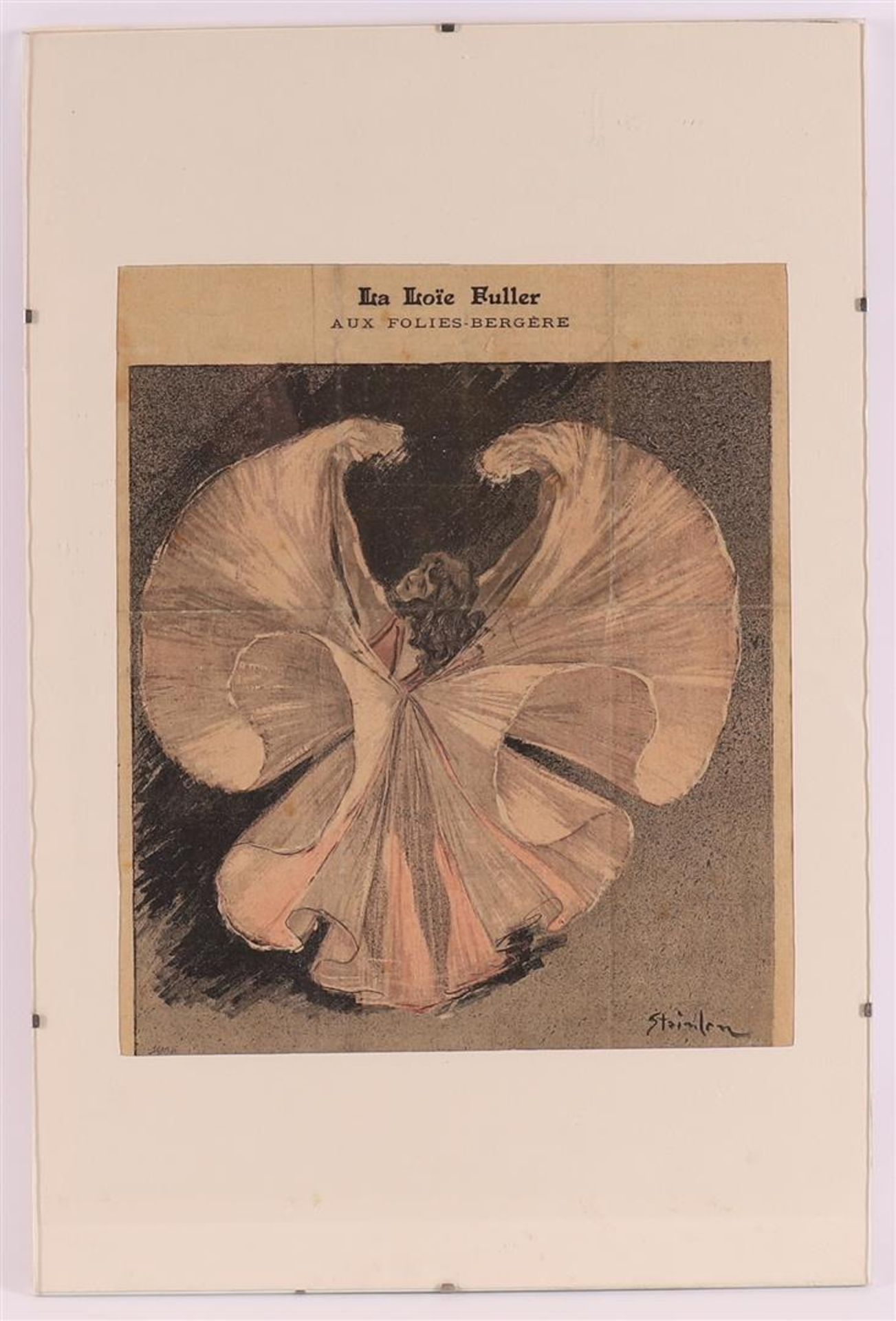 Steinlen, Theophile "Loie Fuller", litho/paper, h 27 x w 23 cm.