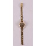 A Lepina women's wristwatch in 14 kt 585/1000 gold case and strap, gross weight, 20.0 grams.