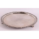 A 2nd grade 835/1000 round silver cabaret with cast openwork edge of a possibly later date and