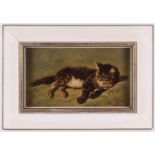 Vrolijk, Johannes Martinus (Jan) (The Hague 1845-1894) "Poes", signed in full l.r., oil paint/